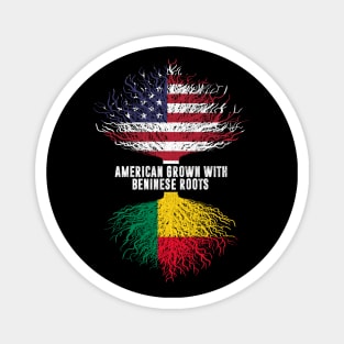 American Grown with Beninese Roots USA Flag Magnet